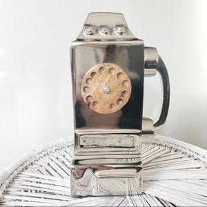 Silver vintage telephone decor